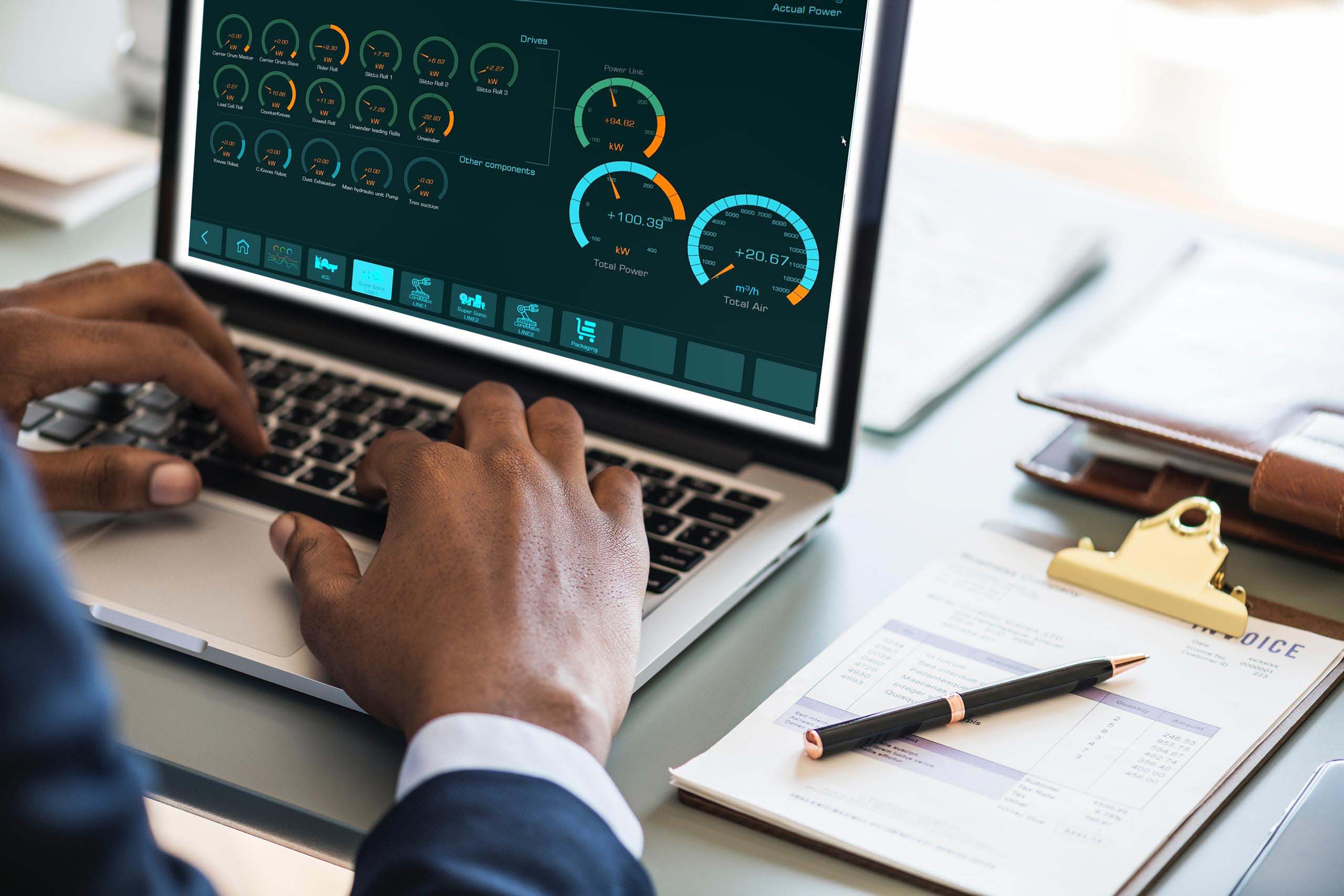 Machine Monitoring Machine status and alarms monitoring system